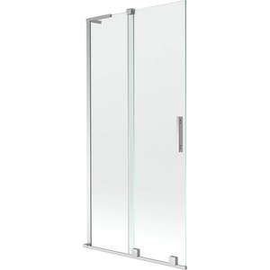 Mexen Velar L параван за вана, 2-крилен плъзгащ се, 90 x 150 cm, прозрачен, хром - 896-090-003-01-01 (896-090-003-01-01)