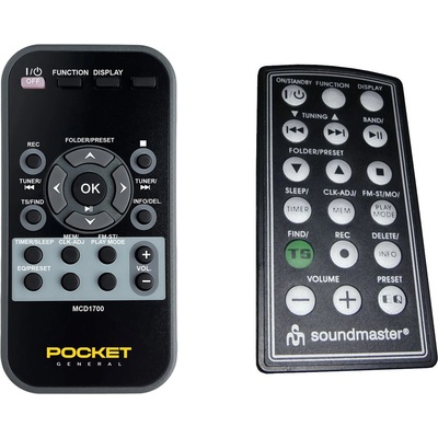 GENERAL Soundmaster mcd1700 - дистанционно управление дубликат (mcd1700)