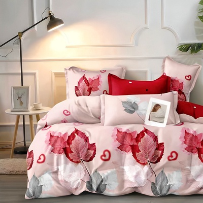 EmonaMall Двулицево спално бельо EmonaMall, 6 части - Модел S18809 (S18809-44444d)