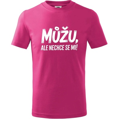 Můžu, ale nechce se mi tričko dětské bavlněné Malinová