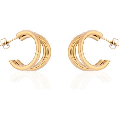 Franco Bene Trojité náušnice pozlacené 478