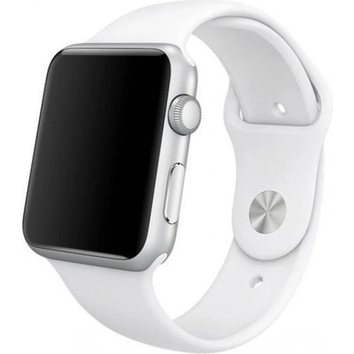 Apple Оригинална силиконова каишка за Apple Watch 42мм, 44мм, 45мм, 46мм, Ultra, Ultra 2 49мм - Apple Sport Band White Stainless Steel Pin (разопакован продукт) (бял) (mj4m2zm/a)