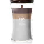 WoodWick Trilogy Radiant Cashmere ароматна свещ с дървен фитил 610 гр