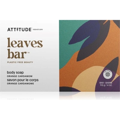 Attitude Leaves Bar Body Soap tuhé mydlo na telo Orange Cardamom 113 g