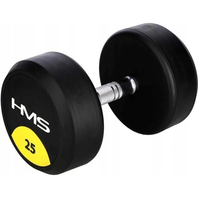HMS Potažené pogumované činky s pevnou 1 x 25 kg