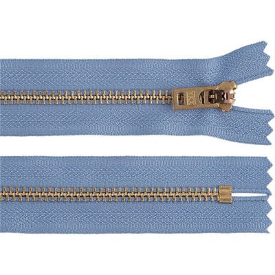 Prima-obchod Kovový zip YKK No 5 délka 18 cm staromosazný (jeansový), barva 231 modrá mosaz