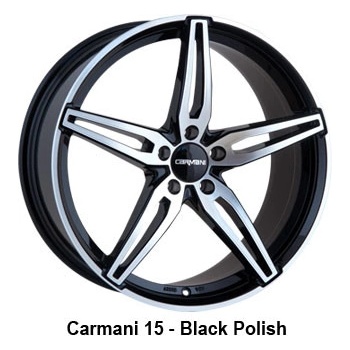 Carmani 15 7,5x18 5x108 ET52,5 black polished