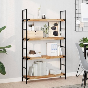vidaXL Плаващи рафтове, 2 бр. , 100x20x4 см, маслено обработени, масивна дървесина, акация (3279588)