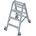 KRAUSE Двустранна стълба с колела Krause Stabilo, 2x4 (07124821) (07124821)