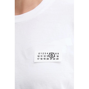 MM6 Maison Margiela Памучна тениска MM6 Maison Margiela дамска в бяло S62GD0210. M20115.100 (S62GD0210.M20115.100)