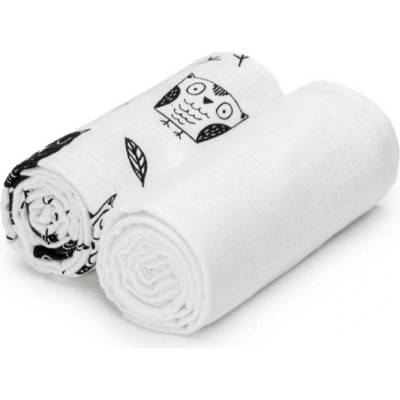 T-TOMI TETRA Cloth Towels EXCLUSIVE COLLECTION Owls 90x100 cm 2 ks