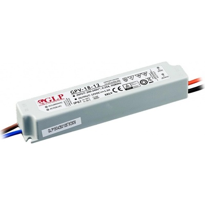 Voděodolný LED zdroj - 18W, 1,5A, 12V, IP67 (GPV-18) - Greenlux (GXLD131)