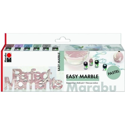 Marabu Easy Marble Pastel sada mramorovacích barev 6x15 m pastelové – Zboží Dáma