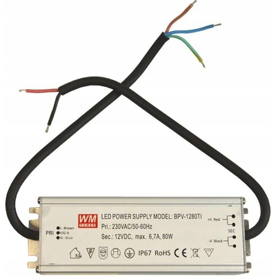 LED zdroj WM Power BPV-1280TI 12 V 6,7 A 80 W IP67