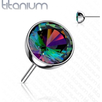 Šperky4U kamínek k Push In piercing do nosu titan TIT1147VM-015