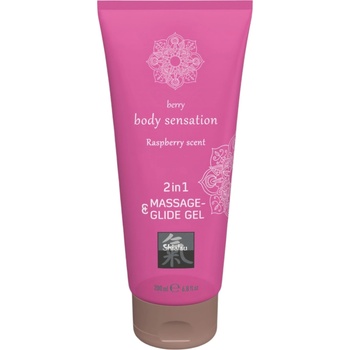 HOT Шиацу 2в1 Малинов аромат - масажен лубрикант - малина (200ml)