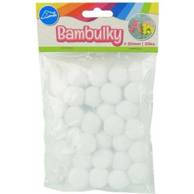 Bambulky Luma bílé, 30ks, 20mm – Zboží Mobilmania