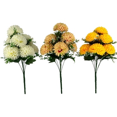 UMELÁ VETVA - KYTICA CHRYSANTÉMU 51 CM MIX FARIEB balenie=12 ks *2881