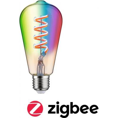 Paulmann P 29158 Filament 230V Smart Home Zigbee 3.0 LED žárovka ST64 E27 6,3W RGBW+ stmívatelné zlatá