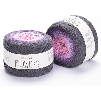 Yarn Art příze Flowers 276 růžová, fialová, šedá
