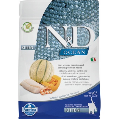 N&D cat OCEAN PUMPKIN GF kitten cod shrimp & cantaloupe melon 300 g