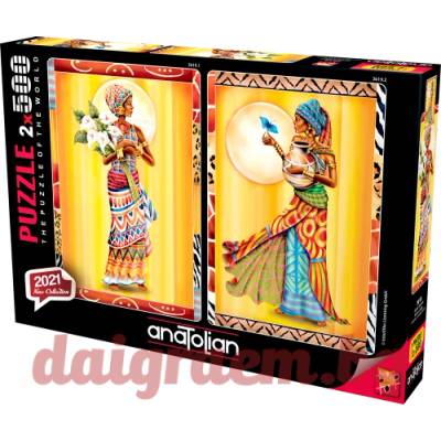 Anatolian Пъзел ANATOLIAN 3619 - 2 x 500 части - Африкански жени (P3619)