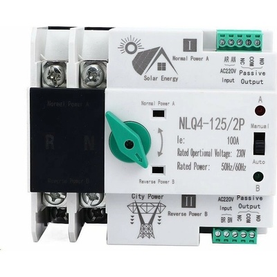 Automatický přepínač sítí - napájení 2P 230V 80A - NLQ4-125/2P pro FVE