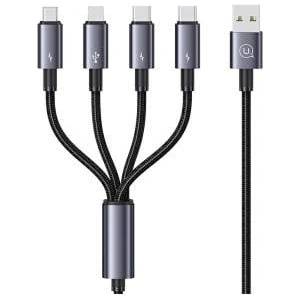 Usams USB Cable Usams 2x USB-A - 2x USB-C + Lightning + microUSB 1.2 m Multicolor