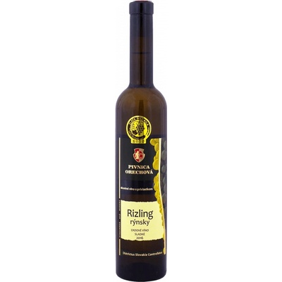 Pivnica Orechová Rizling Rýnsky Ľadové Sladké 12% 0,5 l (čistá fľaša)
