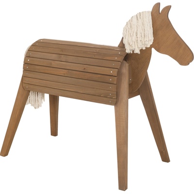 Roba Drevený koník na hranie (veľký, 64x151x123 cm, teak, 100408178)