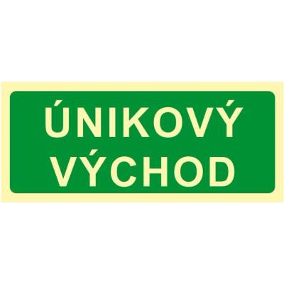 Fotoluminiscenční značka - Únikový východ, fólie 21 x 8,7 cm