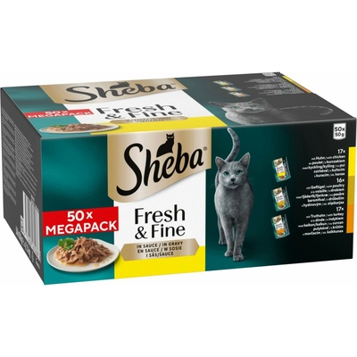 Sheba Fresh & Fine kuřecí drůbeží a krůtí 50 x 50 g