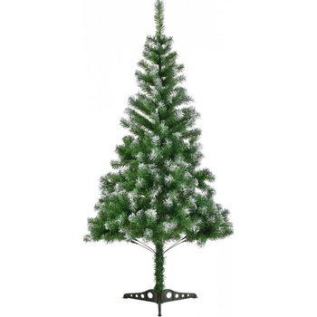 Juskys Umelý vianočný stromček 120 cm zelená s umelým snehom vrátane stojanu