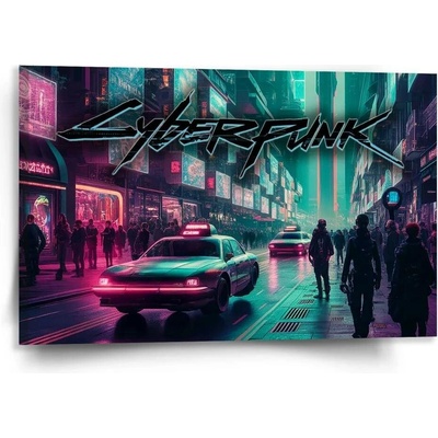 Sablio Obraz Cyberpunk 2077 Město - 120x80 cm