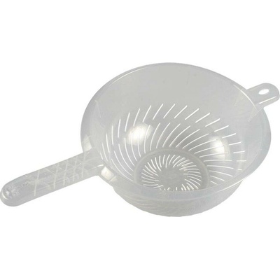 cedník d24x11cm s rukoj., transparent, plast