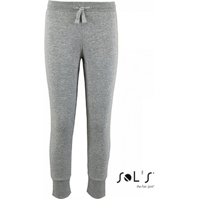 Sol's Jake tepláky slim fit se šňůrkou v pase šedá melange