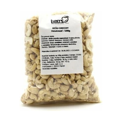 GymBeam Orechy kešu nesolene 500 g