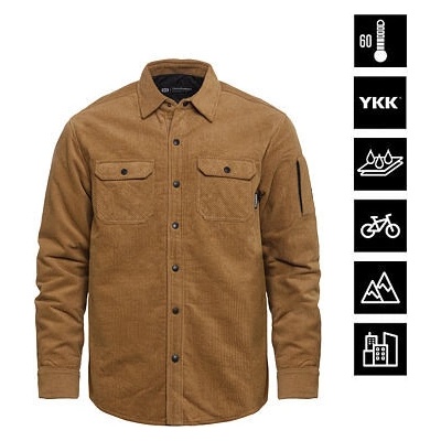 Vodoodpudivá zateplená košile Dough camel corduroy – Zboží Dáma