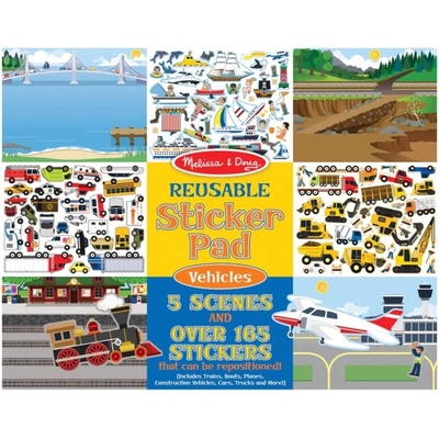 Melissa & Doug znovu použiteľné nálepky vozidlá