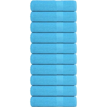 vidaXL Кърпи за ръце FROGN 10 бр. Тюркоазени 50x100 см 360 г/м2 (136976)