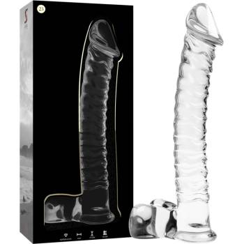Image 1 of IBIZA Nebula Model 23 Dildo Borosilicate Glass 21.5x4cm Clear