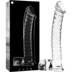 IBIZA Nebula Model 23 Dildo Borosilicate Glass 21.5x4cm Clear
