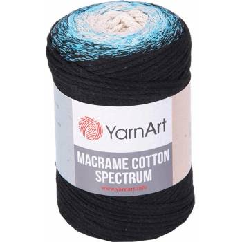 Image 1 of YARNART Macrame Cotton Spectrum 225 m 1310 Black Blue юта (Macrame Cotton Spectrum 1310)
