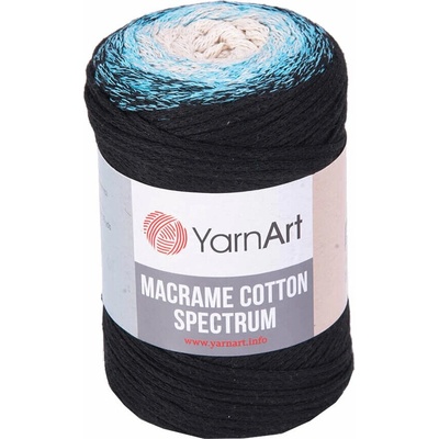 YARNART Macrame Cotton Spectrum 225 m 1310 Black Blue юта (Macrame Cotton Spectrum 1310)