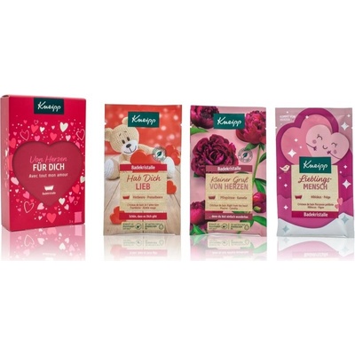 Kneipp For you I Love You sůl do koupele 60 g + My Favourite Person sůl do koupele 60 g + Right from the Heart sůl do koupele 60 g