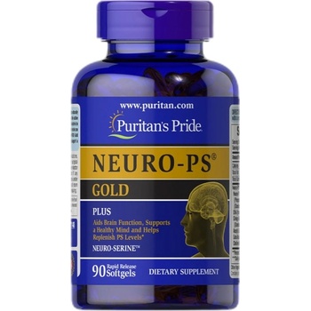Image 1 of Puritan's Pride Neuro-PS® Gold with DHA & Ginkgo Biloba [90 Гел капсули]