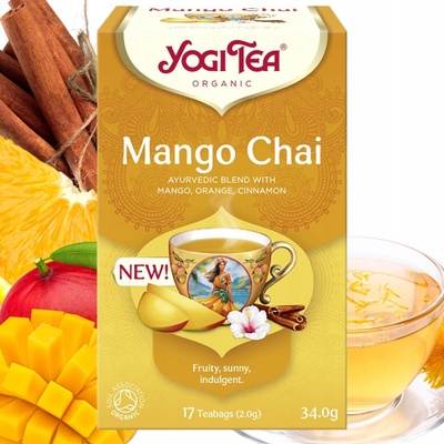 YOGI TEA MANGO CHAI Čaj z manga BIO 17 x 2 g