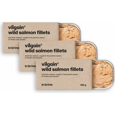 Vilgain Filety z divokého lososa – 3× ve slaném nálevu 120 g