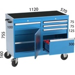 Kocel Cnc МОБИЛЕН ШКАФ С 5 ЧЕКМЕДЖЕТА И 1 ШКАФ kocel - 2326 (2326)
