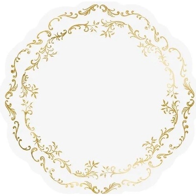 PartyDeco Podložky pod tanier Biela 35,5 cm